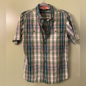The North Face Men’s Button Up Plaid Short Sleeve shirt size Medium